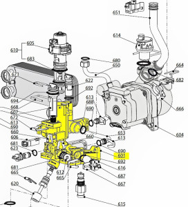 ARISTON zpátečka hydrobloku ONE