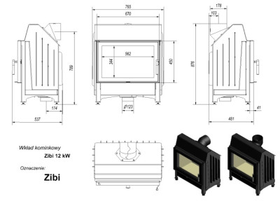 KRATKI ZIBI - 12 kW s Acumottem, rovné sklo