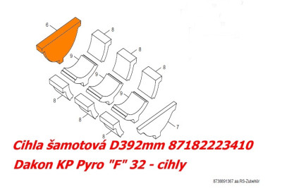 DAKON Náhradní díl 87182223410, Půlměsíc zadní KP F 32