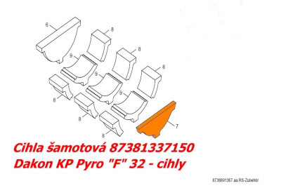 DAKON Náhradní díl 87381237150, Půlměsíc malý KP F 32