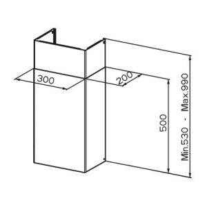 Odtah digestoře FABER Sada pro odtah 650mm BK