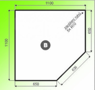 ROMOTOP Plech pod kamna 1100 x 1100 mm; varianta 