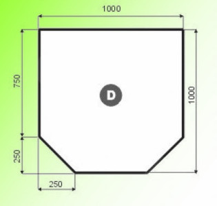 ROMOTOP Plech pod kamna 1000 x 1000 mm; varianta 