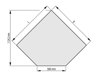 HAAS+SOHN - Sklo pod kamna forma B