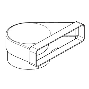 odtah digestoře FABER System 125 Přechodové koleno 90° na 204mm