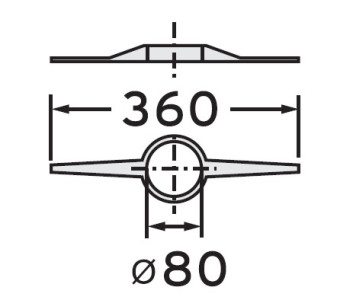 Držák odstupu Ø 80 - odkouření pro Kondenzační kotle