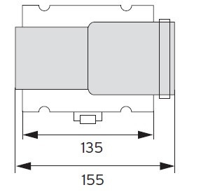 Oddělovací prvek Ø 60/100mm, PP, odkouření pro Kondenzační kotle  