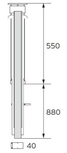 VAILLANT Svislé odkouření včetně střešního nástavce (červené provedení) Ø 60/100