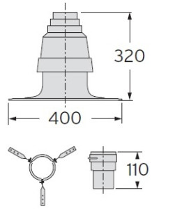 Sada 1: základní prvky  Ø 80mm, PP, odkouření pro Kondenzační kotle  