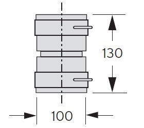 Spojovací kus Ø 80mm, PP, odkouření pro Kondenzační kotle  