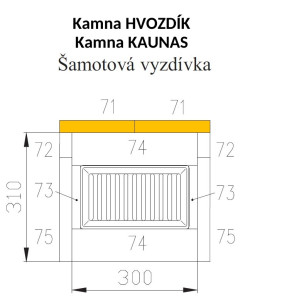 Příslušenství HAAS+SOHN Cihla č. 71 (sada 2 kusy) 30 x 178 x 300 m