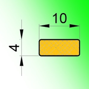 HAAS+SOHN Šňůra samolepící 10x4 mm, cena za 1 metr; ND 0040210040005