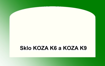 Žáruvzdorné sklo pro kamna Koza K6 a Koza K9