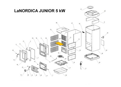 NORDICA Deflektor spalin, pro kamna JUNIOR a SUPER JUNIOR