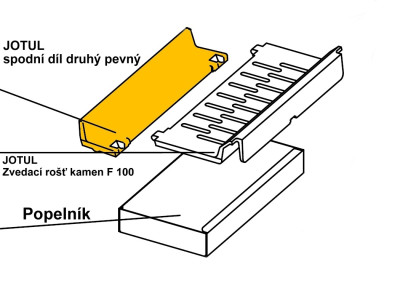 JOTUL spodní díl druhý pevný - F 100