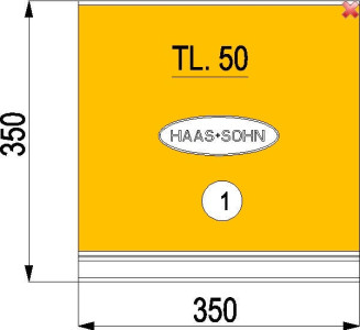 HAAS+SOHN: Cihla vermiculitová 350x350x50 - sada 2 kusy