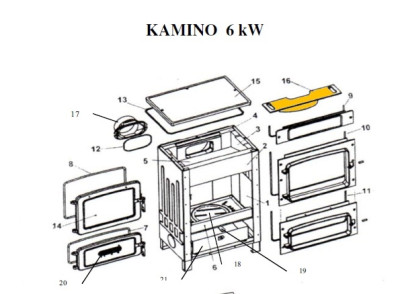 WAMSLER Rozdělovač plamene litinový W5012200550084