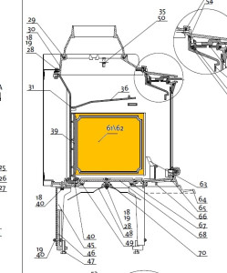 JOTUL Boční vnitřní díl I 80 RH pravý; ND 10252612