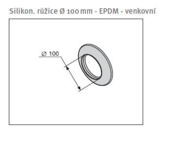 PROTHERM SR1D Silikonová růžice Ø 100mm EPDM - venkovní