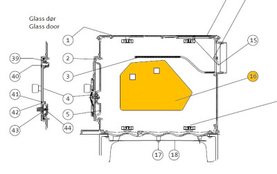 Jotul Boční vnitřní díl kamen F 601, ND 10084812