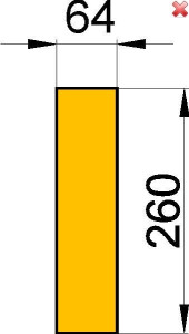 Příslušenství HAAS+SOHN: Cihla č. 163 (sada 2 kusy) 30 x 64 x 260 mm