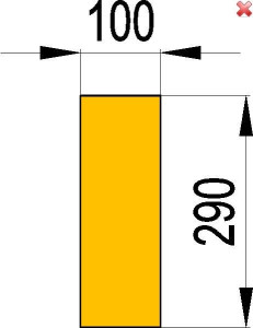 HAAS+SOHN Cihla č. 178 - šamot 30 x 100 x 290 (sada 2 kusy)