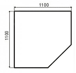 ROMOTOP sklo pod kamna forma 