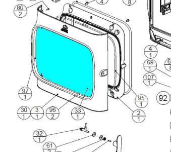 JOTUL Náhradní sklo do kamen F 305; ND 10047065